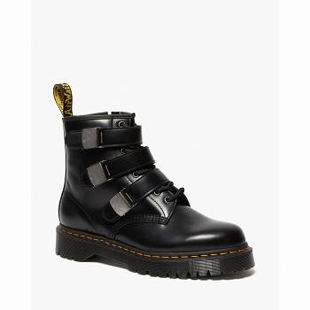 Dr Martens 1460 Fenimore Bex Moto - Cierne Cizmy Panske, D009SK